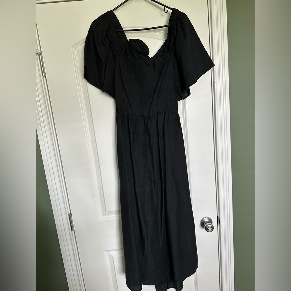 A new day dress, linen, backless with a bow!
